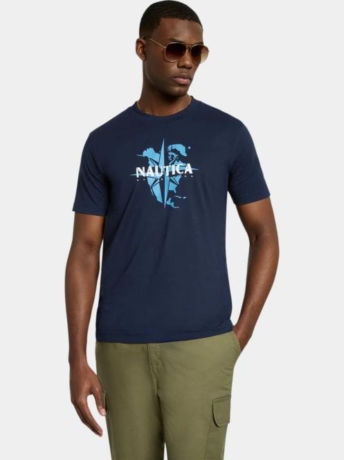 Nautica Tomi T-Shirt férfi rövid ujjú póló sötétkék színben 2
