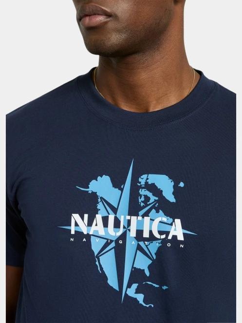 Nautica Tomi T-Shirt férfi rövid ujjú póló sötétkék színben 5