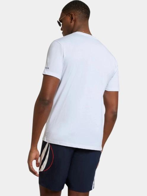Nautica Sergei B&T T-Shirt férfi rövid ujjú póló fehér színben 3