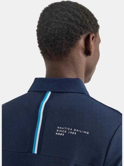 Nautica Seton Polo Shirt férfi galléros póló sötétkék színben 6