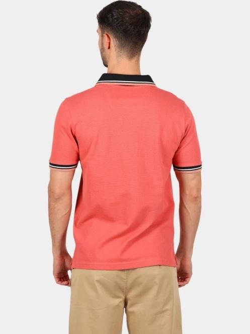 Nautica Bayer Polo Shirt férfi galléros póló piros színben 4