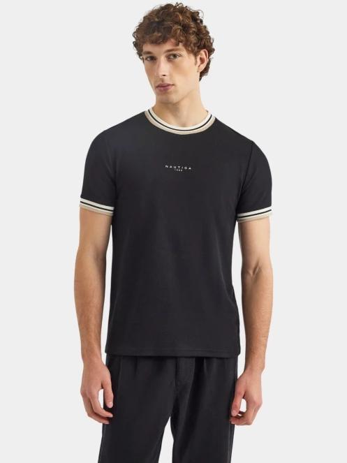 Nautica Seaton T-Shirt férfi rövid ujjú póló fekete színben 2