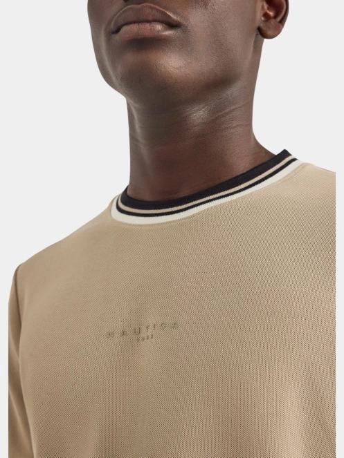 Nautica Seaton T-Shirt férfi rövid ujjú póló barna színben 5