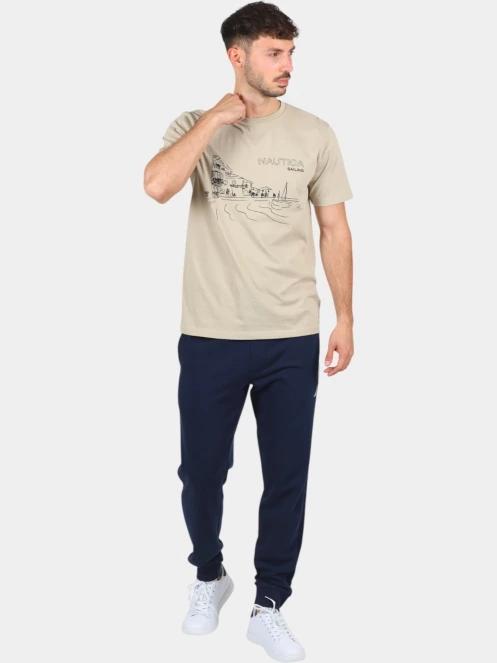 Nautica Nalin SS T-Shirt férfi rövid ujjú póló barna színben 5