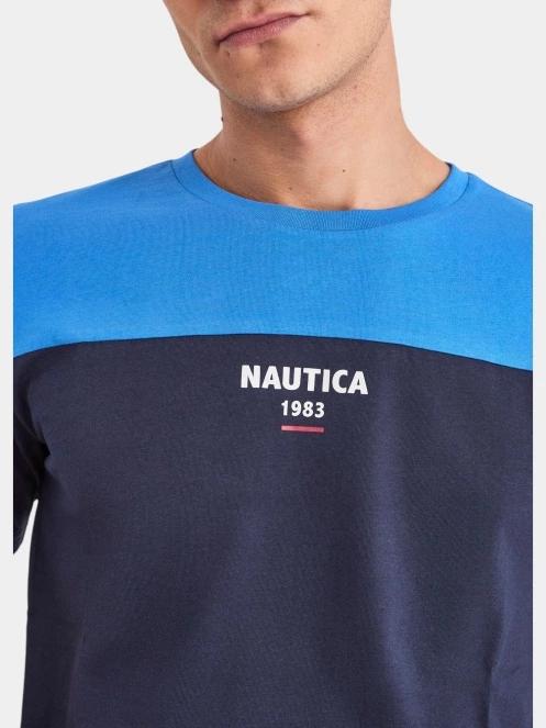 Nautica Celeste T-Shirt férfi rövid ujjú póló kék színben 5