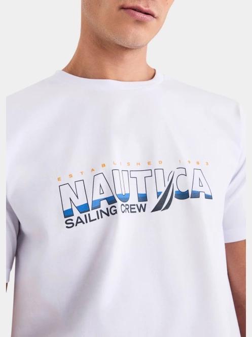 Nautica Onda T-Shirt férfi rövid ujjú póló fehér színben 5