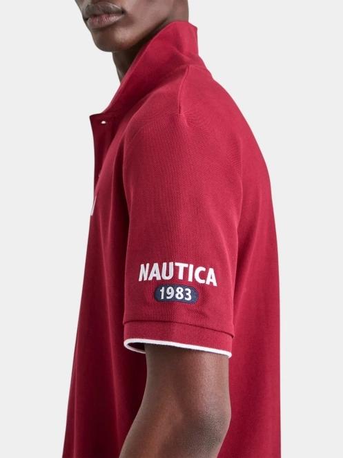 Nautica Azura Polo Shirt férfi galléros póló piros színben 6