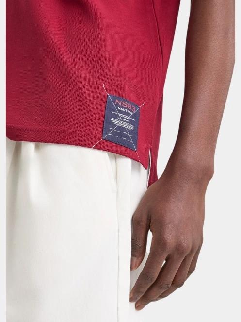 Nautica Azura Polo Shirt férfi galléros póló piros színben 7