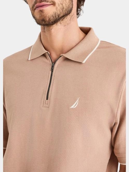 Nautica Bruma Short Sleeve Polo férfi galléros póló barna színben 5