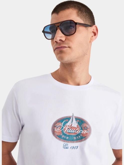 Nautica Mosa T-Shirt férfi rövid ujjú póló fehér színben 5