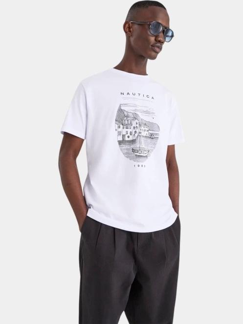 Nautica Kanan T-Shirt férfi rövid ujjú póló fehér színben 2