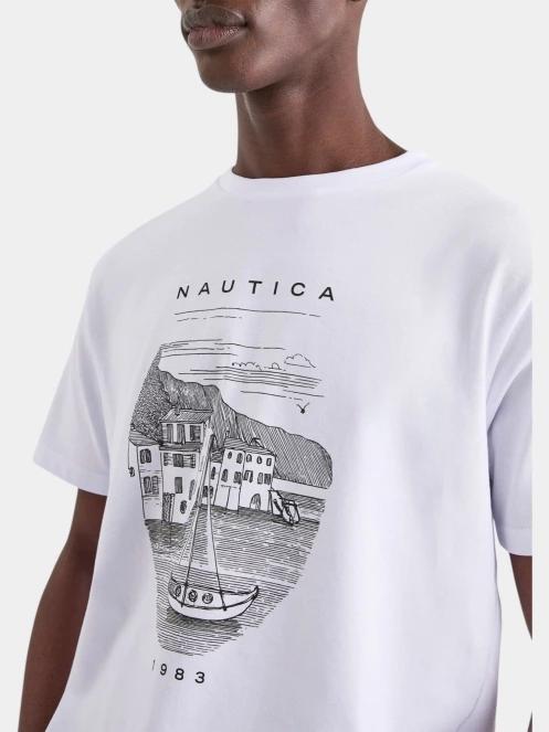 Nautica Kanan T-Shirt férfi rövid ujjú póló fehér színben 5