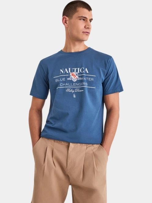 Nautica Timon T-Shirt férfi rövid ujjú póló sötétkék színben 2
