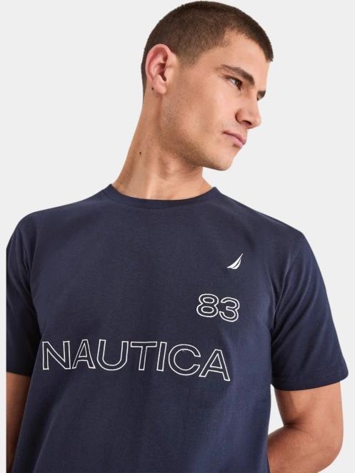 Nautica Aire T-Shirt férfi rövid ujjú póló sötétkék színben 5