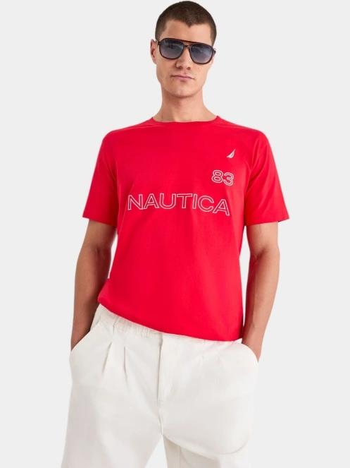 Nautica Aire T-Shirt férfi rövid ujjú póló piros színben 2