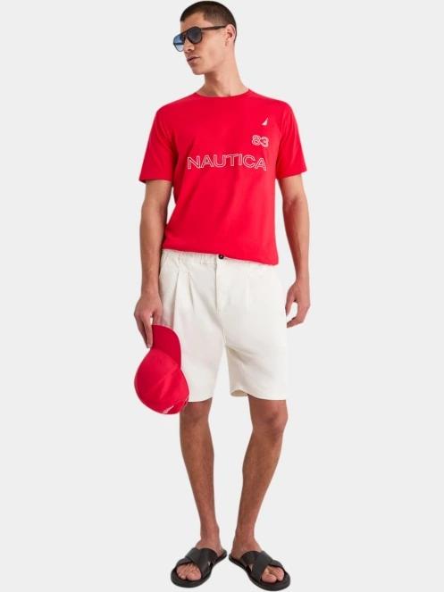 Nautica Aire T-Shirt férfi rövid ujjú póló piros színben 4
