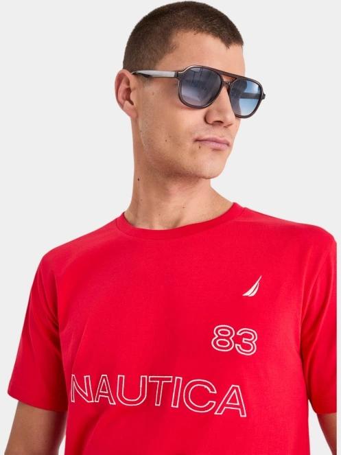 Nautica Aire T-Shirt férfi rövid ujjú póló piros színben 5