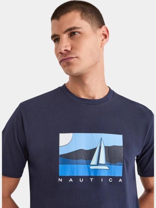Nautica Tay T-Shirt férfi rövid ujjú póló sötétkék színben 5