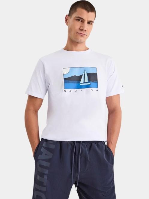 Nautica Tay T-Shirt férfi rövid ujjú póló fehér színben 2