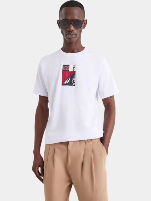 Nautica Tigris T-Shirt férfi rövid ujjú póló fehér színben 2