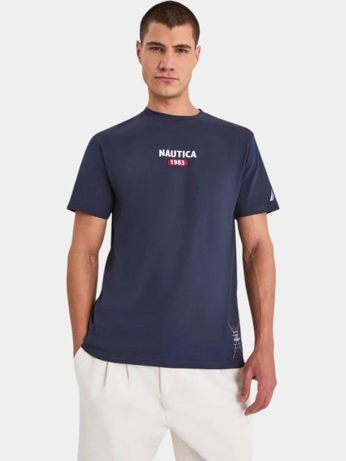 Nautica Indus T-Shirt férfi rövid ujjú póló sötétkék színben 2