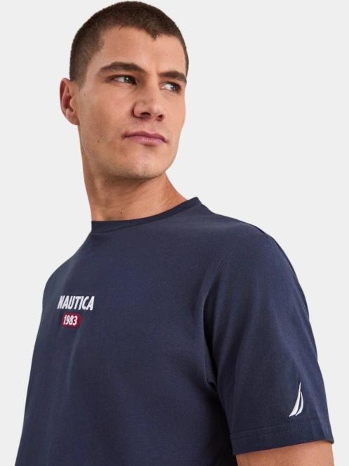Nautica Indus T-Shirt férfi rövid ujjú póló sötétkék színben 4