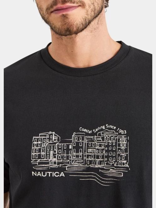 Nautica Sassandra T-Shirt férfi rövid ujjú póló fekete színben 5