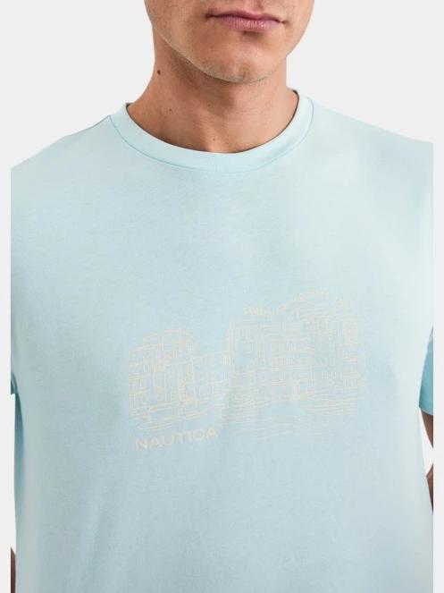 Nautica Sassandra T-Shirt férfi rövid ujjú póló világoskék színben 5