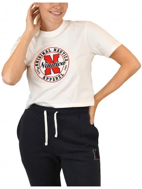 Nautica Beau Crop T-Shirt női rövid ujjú póló fehér színben 2