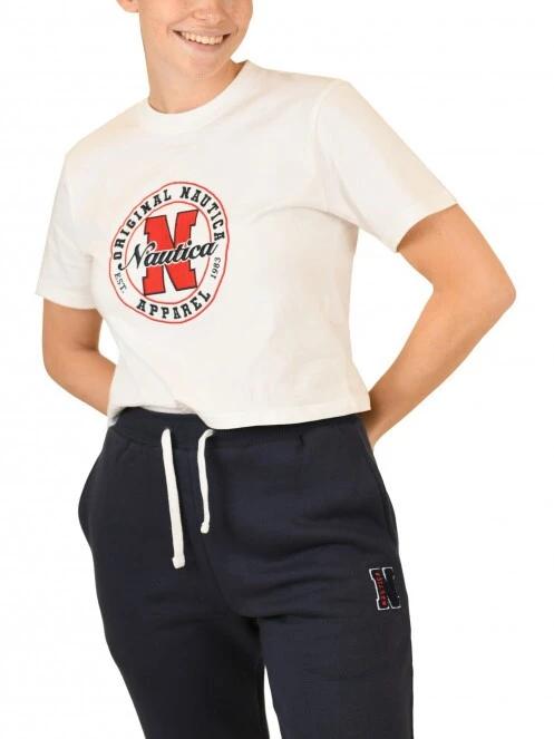 Nautica Beau Crop T-Shirt női rövid ujjú póló fehér színben 3