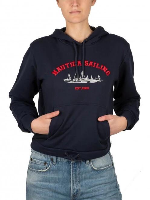 Nautica Denver OH Hoody női kapucnis pulóver sötétkék színben 5