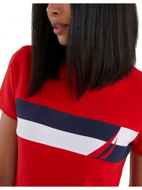 Nautica Alerie T-Shirt női rövid ujjú póló piros színben 5