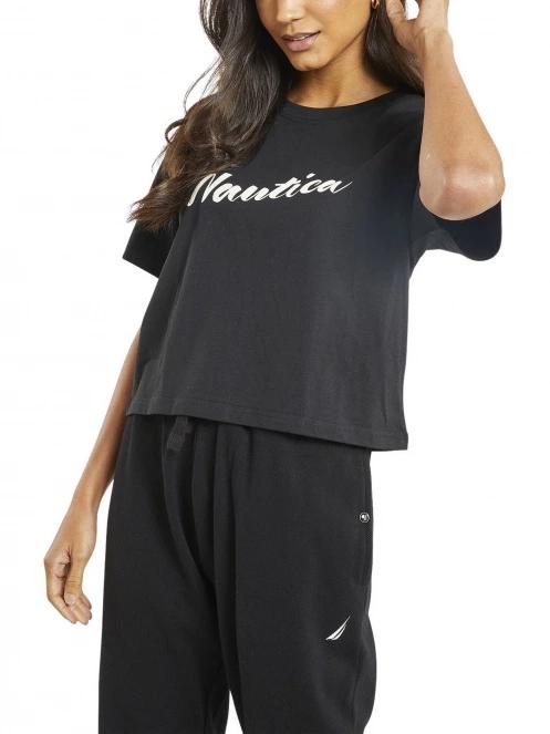 Nautica Virginia Crop T-Shirt női crop top fekete színben 2