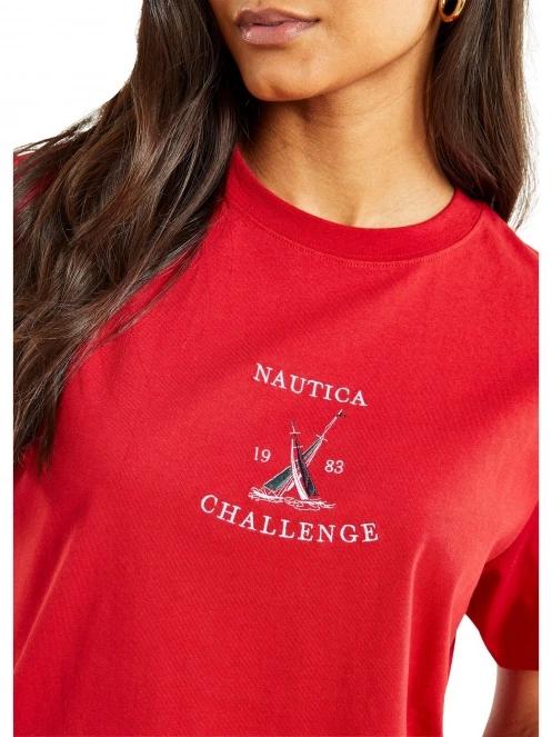 Nautica Avignon T-Shirt női rövid ujjú póló piros színben 5