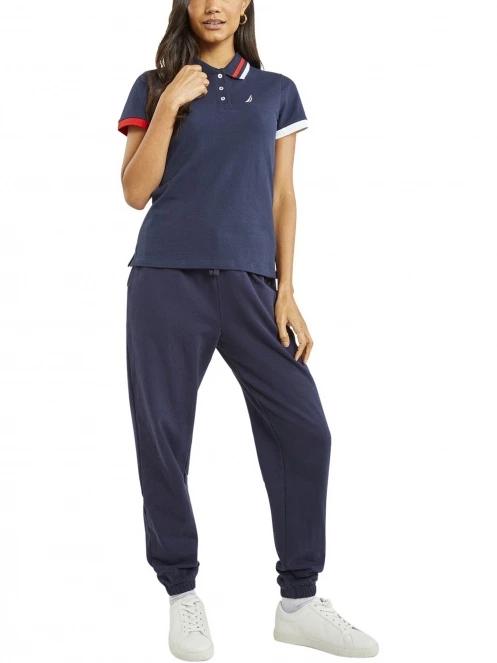 Nautica Cowley Polo Shirt női galléros póló sötétkék színben 4