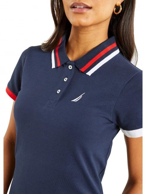 Nautica Cowley Polo Shirt női galléros póló sötétkék színben 5
