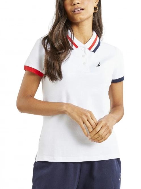 Nautica Cowley Polo Shirt női galléros póló fehér színben 2