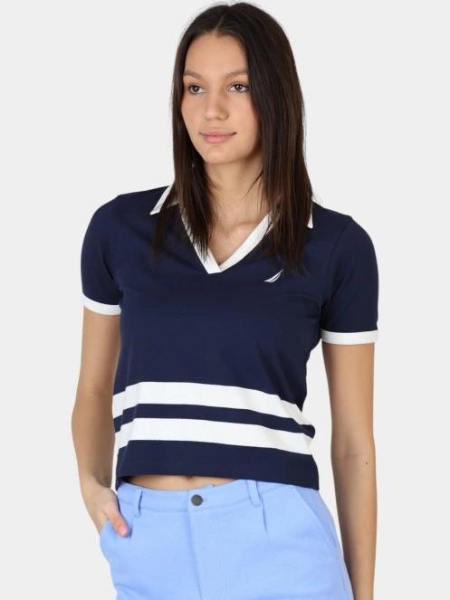 Nautica Sedum Polo Shirt női galléros póló sötétkék színben 5