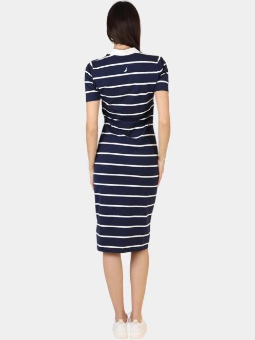 Nautica Adalee Dress női midi ruha sötétkék színben 4