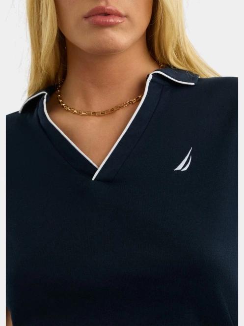 Nautica Adalynn Polo Shirt női rövid ujjú póló sötétkék színben 5