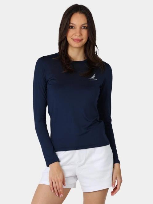 Nautica Lisa Long Sleeve T-Shirt női hosszú ujjú póló sötétkék színben 2