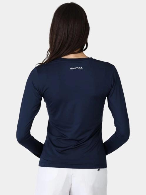 Nautica Lisa Long Sleeve T-Shirt női hosszú ujjú póló sötétkék színben 4