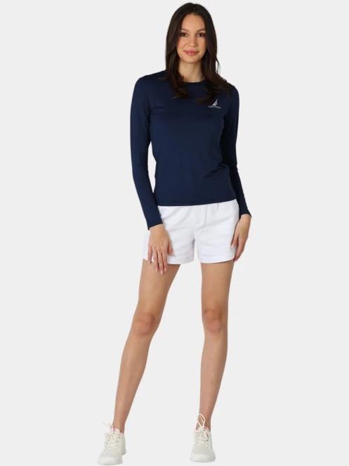 Nautica Lisa Long Sleeve T-Shirt női hosszú ujjú póló sötétkék színben 5