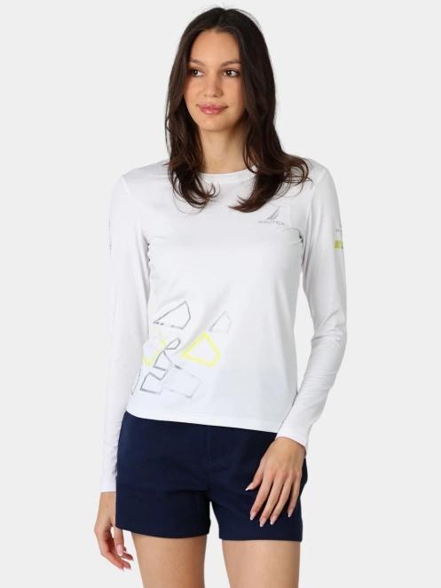 Nautica Lisa 2 Long Sleeve Shirt női hosszú ujjú póló fehér színben 2