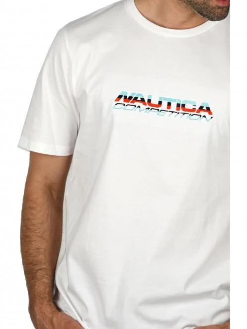 Nautica Eboss T-Shirt férfi rövid ujjú póló fehér színben 5