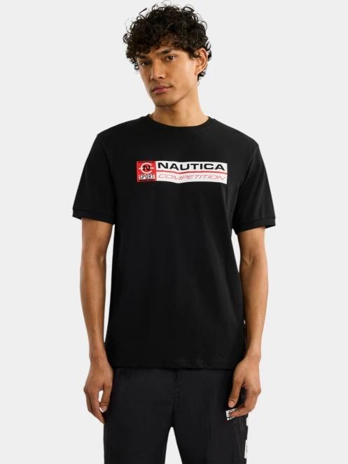 Nautica Dundalk T-Shirt férfi rövid ujjú póló fekete színben 2