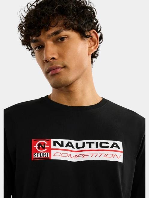 Nautica Dundalk T-Shirt férfi rövid ujjú póló fekete színben 5