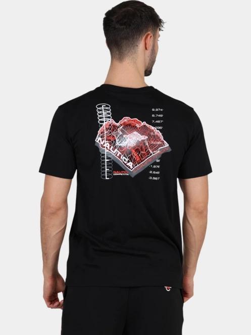 Nautica Sligo T-Shirt férfi rövid ujjú póló fekete színben 4