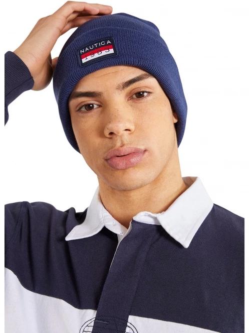 Nautica Artemis Beanie férfi kötött sapka sötétkék színben 2