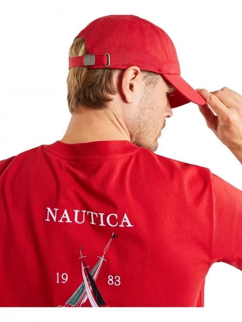 Nautica Oxford Strapback Cap férfi baseball sapka piros színben 4